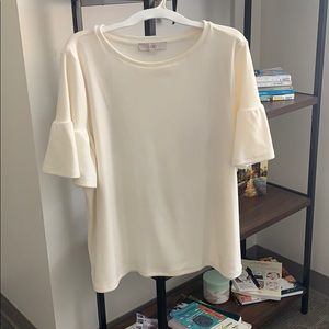 Velvet off white/cream shirt